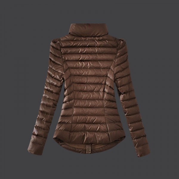 Moncler Donna Giù cappotto stand Collare caffè uscita M1020